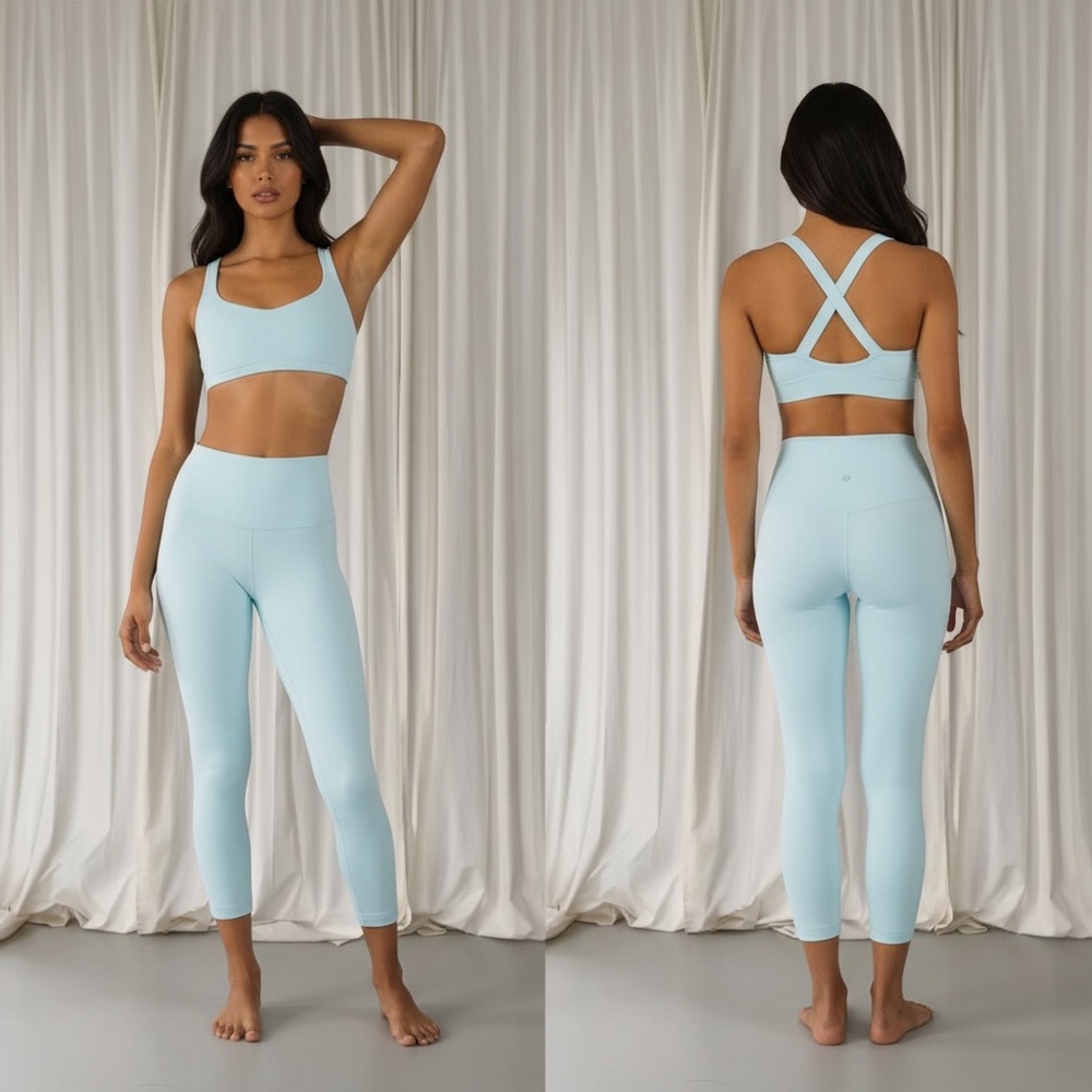 Lululemon align high rise pant legging 25” size 6 in icing blue